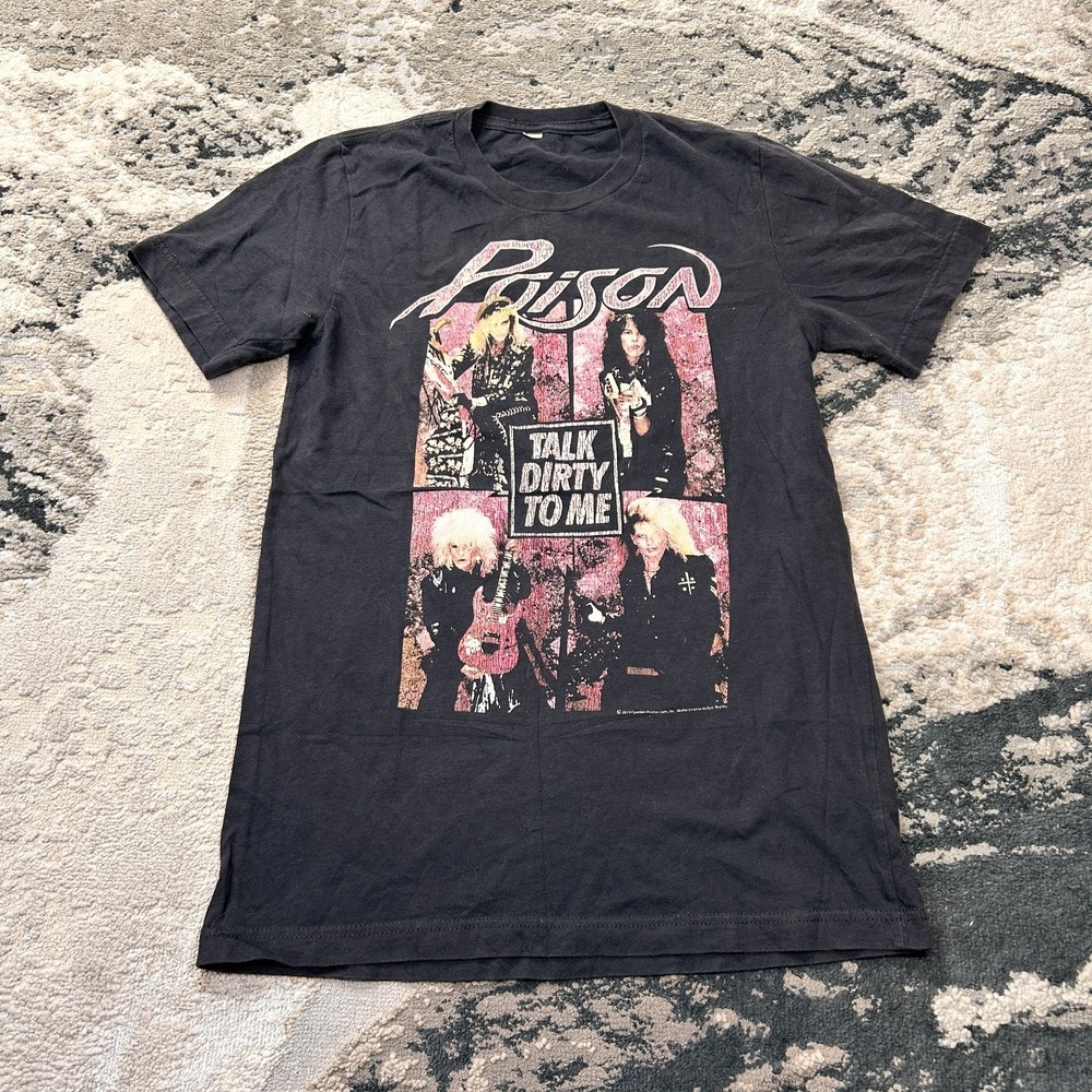 Poison Talk Dirty To Me T-shirt Unisex Small Black Cotton Graphic Y2k Wear‎